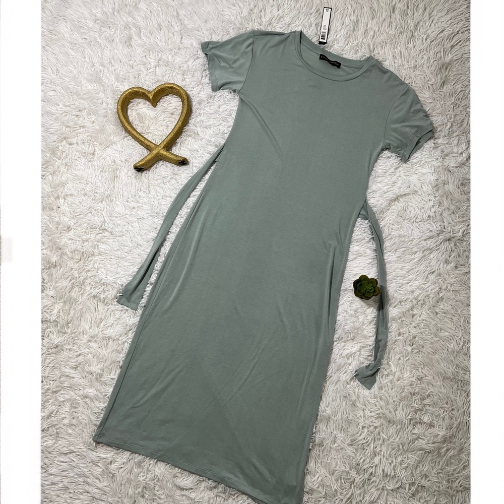 NWT Catherine Malandrino Green Sheath Midi Dress